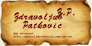 Zdravoljub Patković vizit kartica